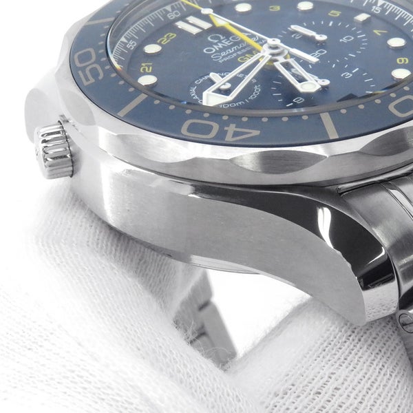 オメガ シーマスター ダイバー300M コーアクシャル GMT クロノグラフ 212.30.44.52.03.001 OMEGA 腕時計 ブルー文字盤