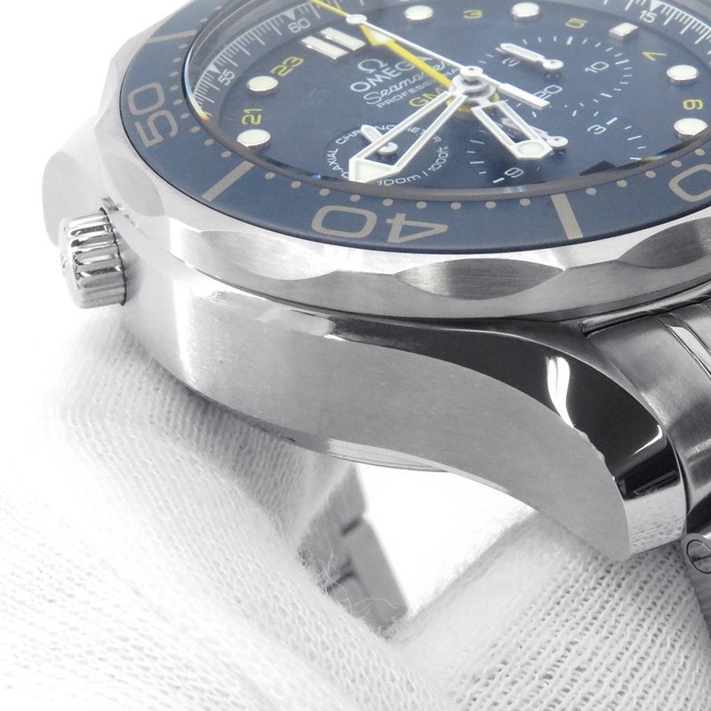 オメガ シーマスター ダイバー300M コーアクシャル GMT クロノグラフ 212.30.44.52.03.001 OMEGA 腕時計 ブルー文字盤