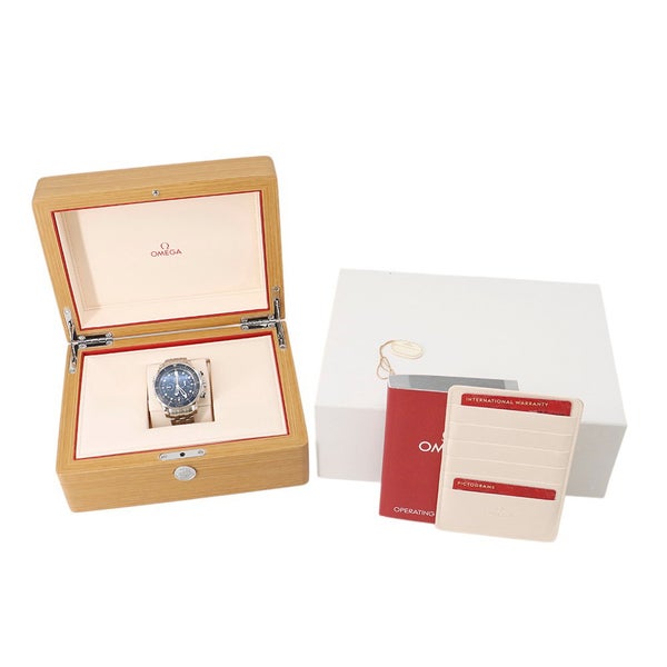 オメガ シーマスター ダイバー300M コーアクシャル GMT クロノグラフ 212.30.44.52.03.001 OMEGA 腕時計 ブルー文字盤