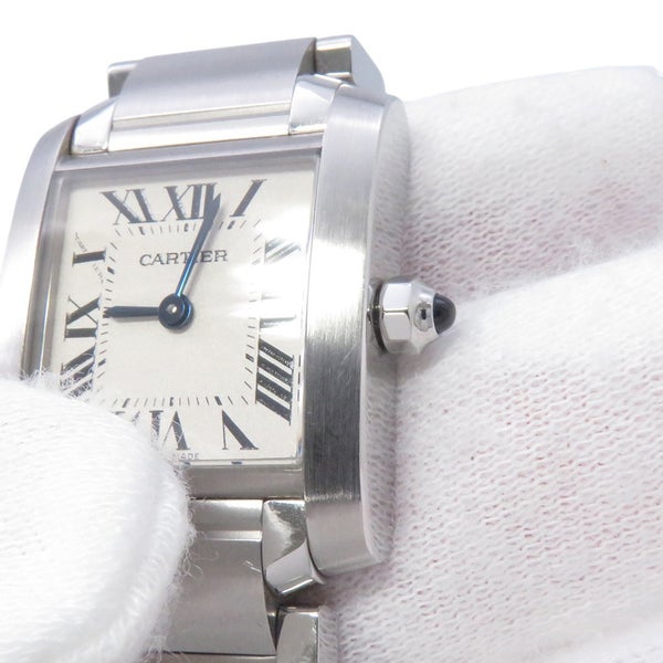 カルティエ タンク フランセーズ SM W51008Q3 Cartier 腕時計 レディース シルバー文字盤 クォーツ