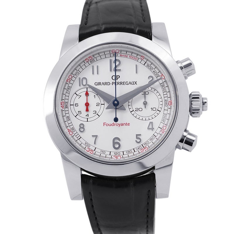 ジラールペルゴ ラトラパンテ フドロワイヤント クロノグラフ リミテッド 世界100本限定 90240-11-811-0 シルバー文字盤
