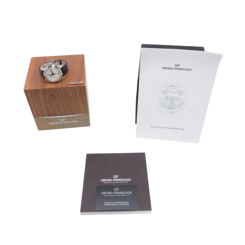 ジラールペルゴ ラトラパンテ フドロワイヤント クロノグラフ リミテッド 世界100本限定 90240-11-811-0 シルバー文字盤