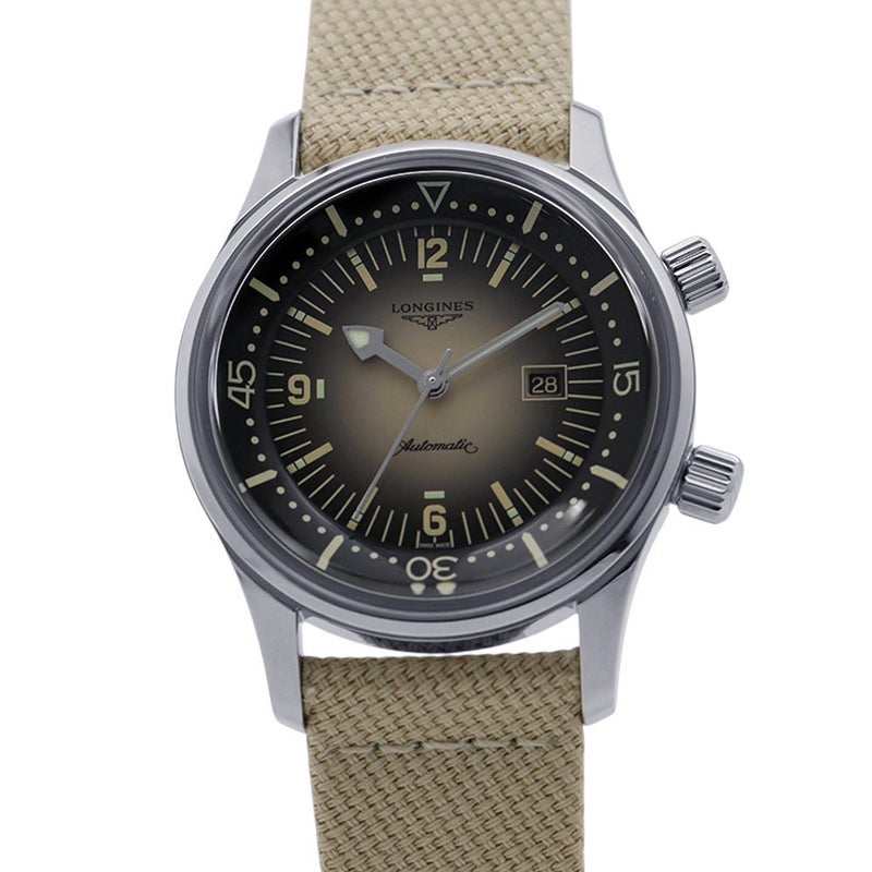 ロンジン レジェンドダイバー デイト L3.374.4.30.2 LONGINES 腕時計 ベージュ文字盤