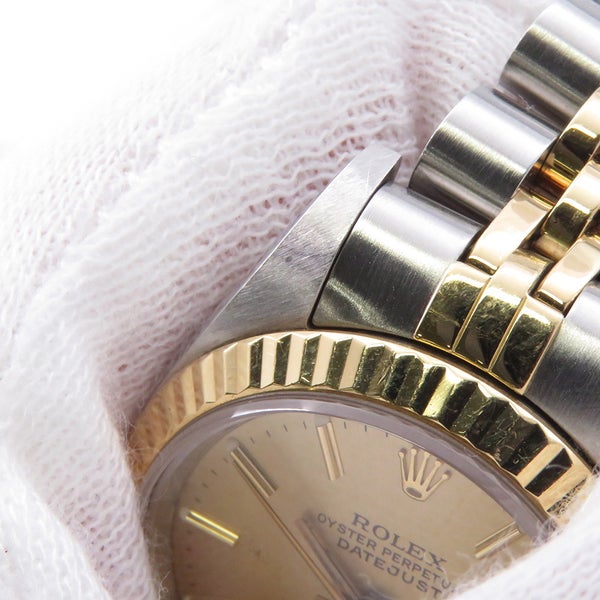 ロレックス デイトジャスト R番 SS/K18YG 69173 ROLEX 腕時計 シャンパン文字盤