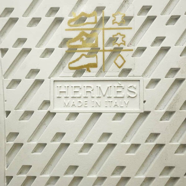 エルメス スニーカー デア カーフレザー シープスキン レディースサイズ37 HERMES 白