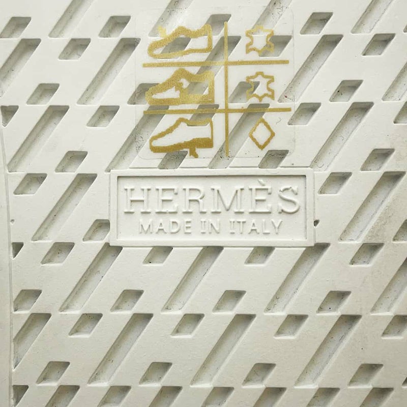 エルメス スニーカー デア カーフレザー シープスキン レディースサイズ37 HERMES 白