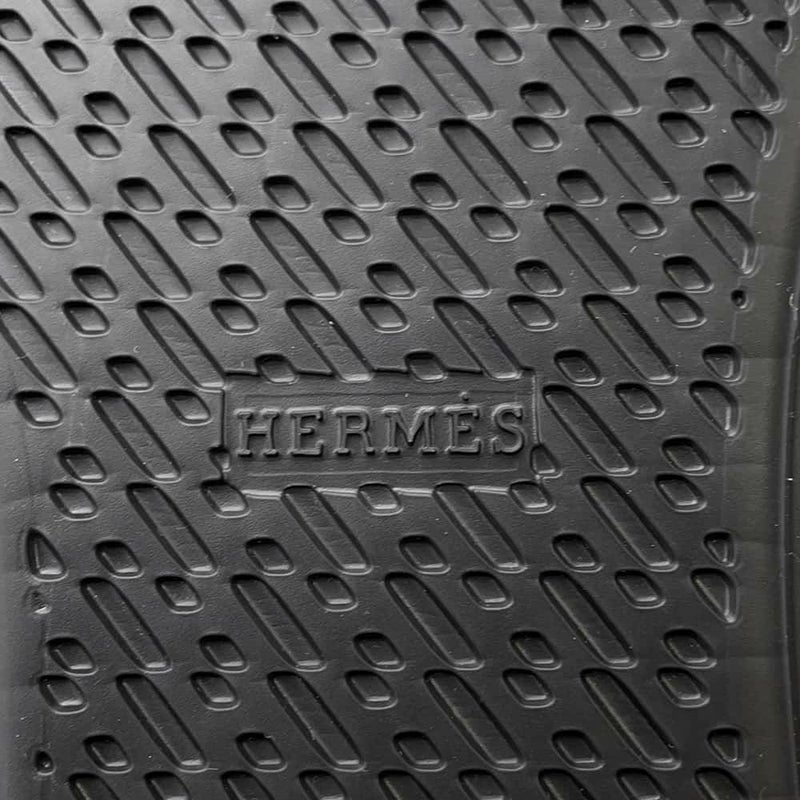 エルメス スニーカー ハッピー カーフレザー レディースサイズ38 HERMES 靴 黒