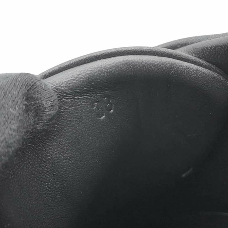 エルメス スニーカー ハッピー カーフレザー レディースサイズ38 HERMES 靴 黒