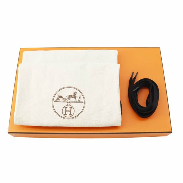 エルメス スニーカー ハッピー カーフレザー レディースサイズ38 HERMES 靴 黒