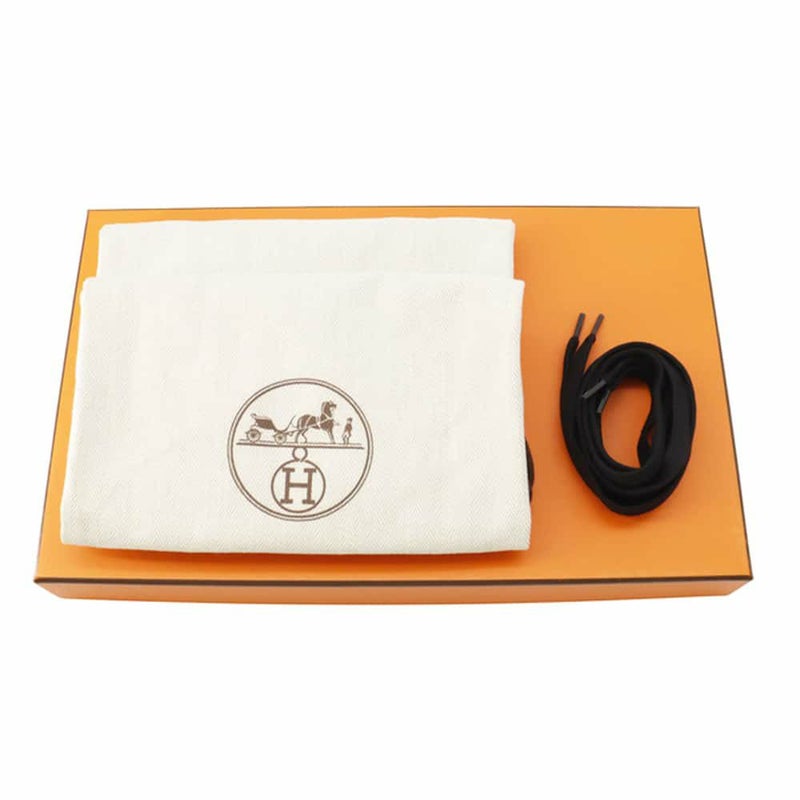 エルメス スニーカー ハッピー カーフレザー レディースサイズ38 HERMES 靴 黒