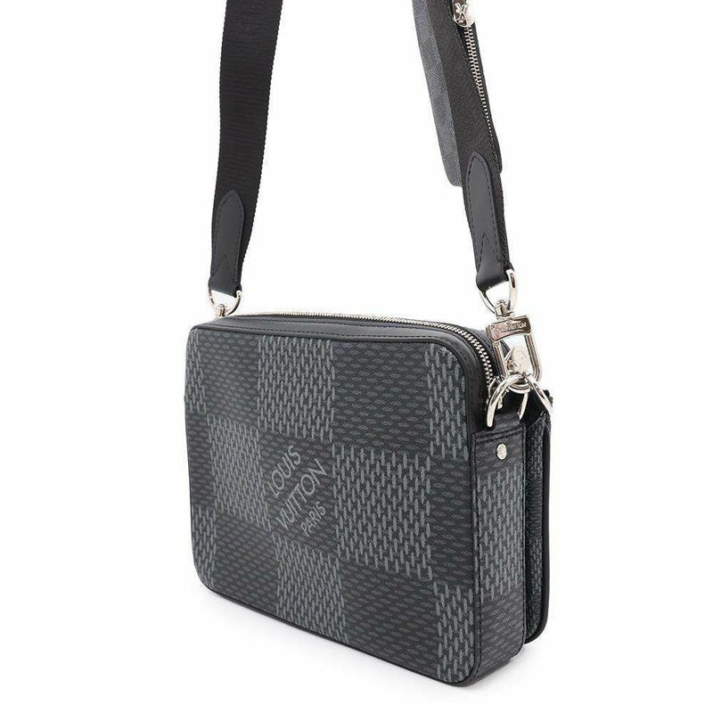 ルイヴィトン ショルダーバッグ ダミエ・グラフィット 3D トリオ・メッセンジャー N50017 LOUIS VUITTON ブラック 黒