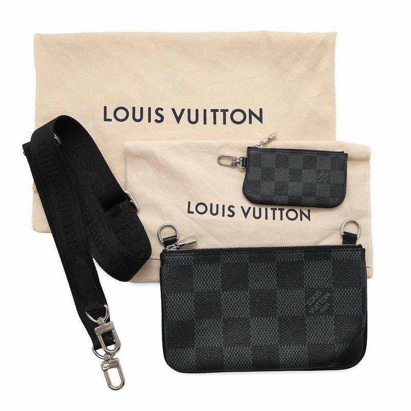 ルイヴィトン ショルダーバッグ ダミエ・グラフィット 3D トリオ・メッセンジャー N50017 LOUIS VUITTON ブラック 黒