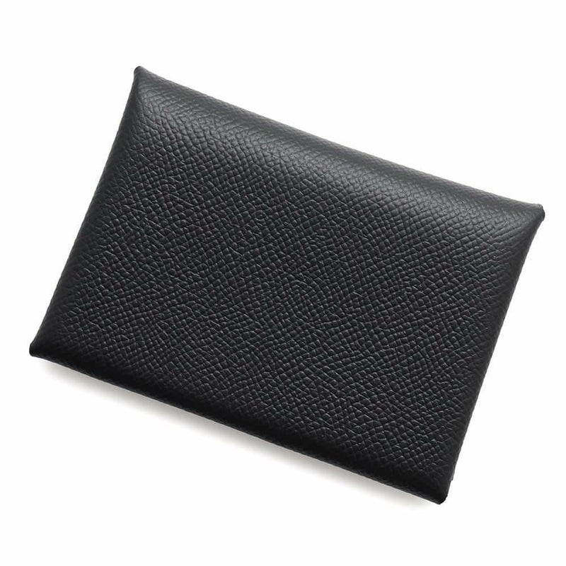 エルメス コインケース カルヴィ デュオ ブラック/シルバー金具 エプソン W刻印 黒