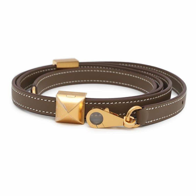 エルメス ショルダーストラップ クルー メドール エトゥープ/ゴールド金具 スイフト W刻印 HERMES ストラップ