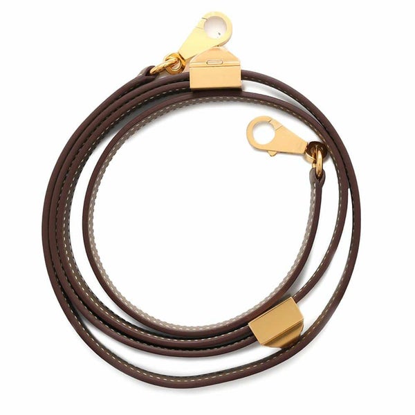 エルメス ショルダーストラップ クルー メドール エトゥープ/ゴールド金具 スイフト W刻印 HERMES ストラップ