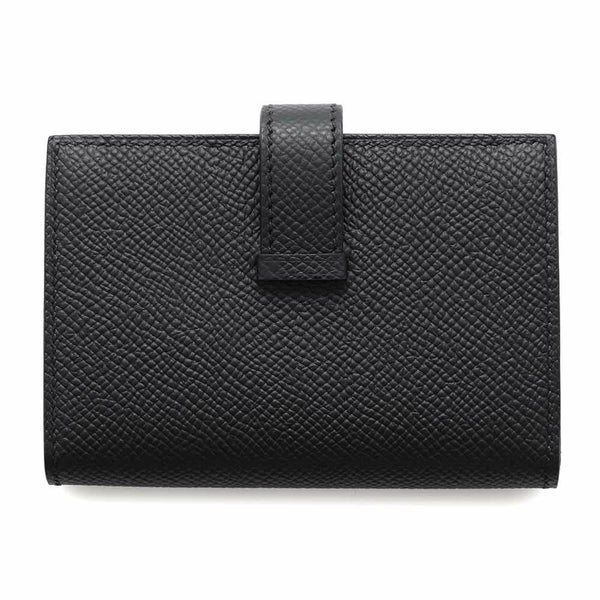 エルメス カードケース ベアン ミニ モノクローム ブラック/ブラック金具 エプソン U刻印 HERMES 財布 黒