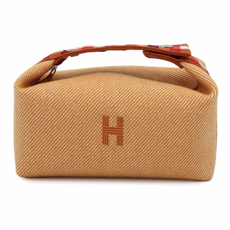 エルメス ポーチ ブリッド・ア・ブラックPM オカレ フォーヴ/シルバー金具 ウール HERMES ポーチ