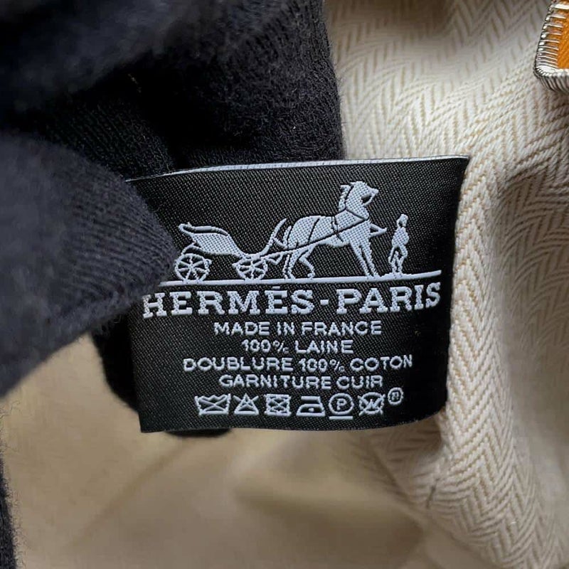 エルメス ポーチ ブリッド・ア・ブラックPM オカレ フォーヴ/シルバー金具 ウール HERMES ポーチ