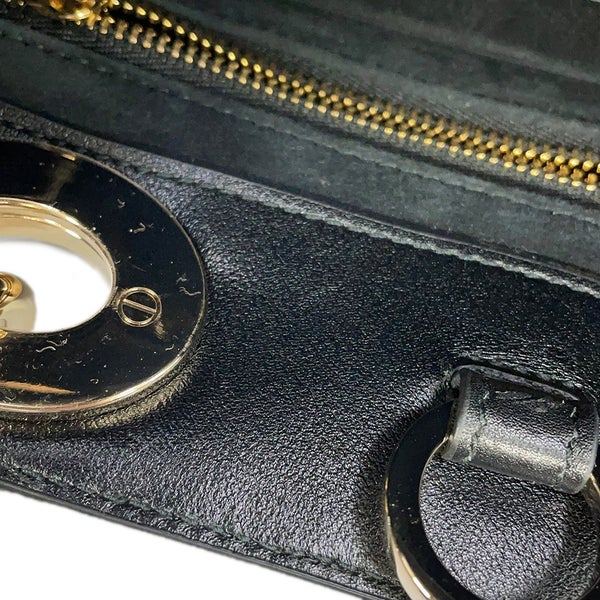 ディオール ハンドバッグ カナージュ レディ95.22 ミディアム カーフレザー M0699OVJX 2way 黒