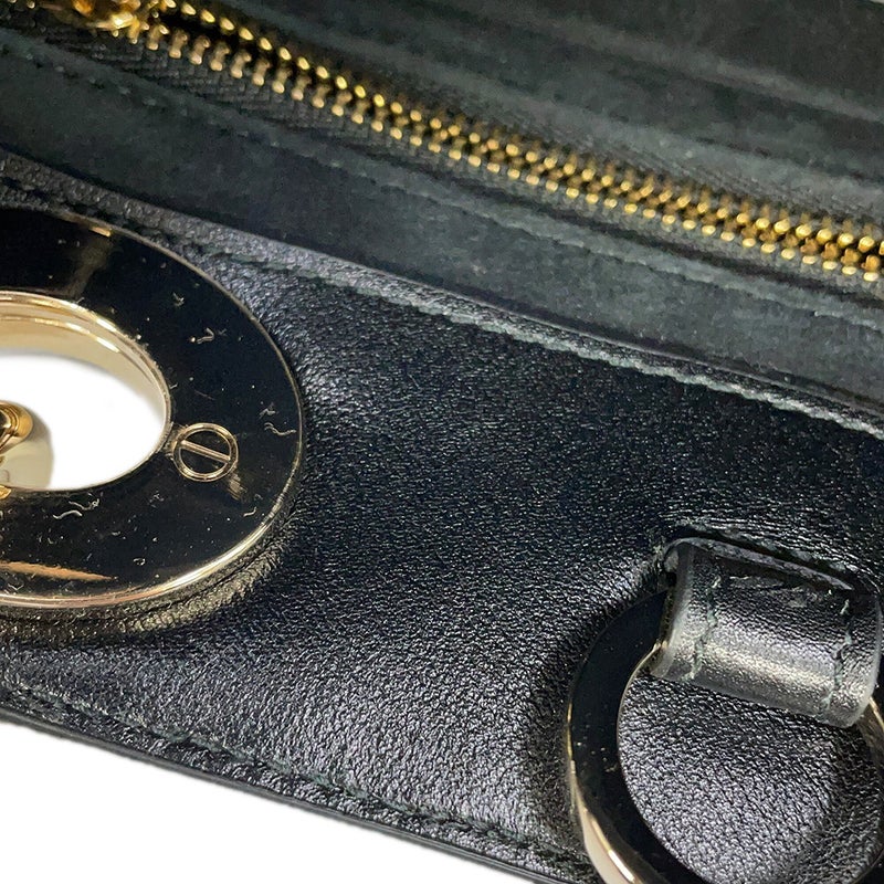 ディオール ハンドバッグ カナージュ レディ95.22 ミディアム カーフレザー M0699OVJX 2way 黒