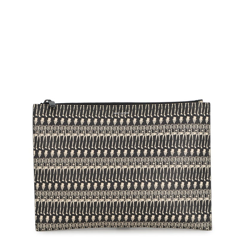 サンローランパリ クラッチバッグ スカルプリント タブレットケース 397294 SAINT LAURENT PARIS 黒