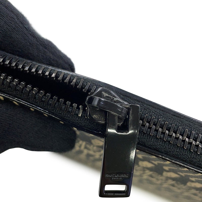 サンローランパリ クラッチバッグ スカルプリント タブレットケース 397294 SAINT LAURENT PARIS 黒