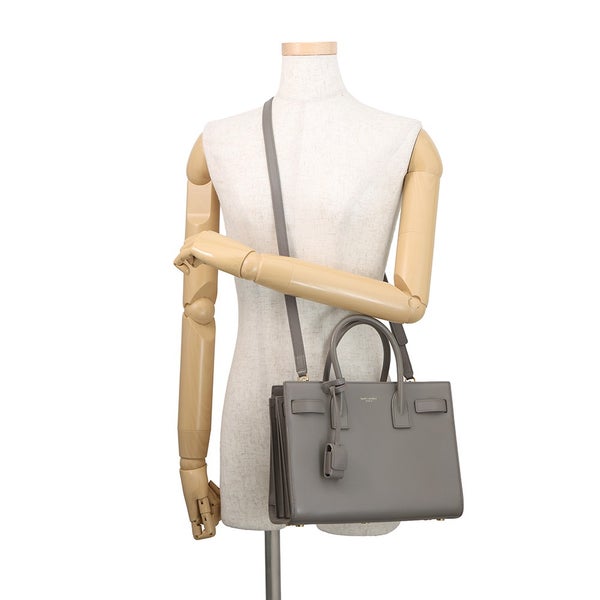 サンローランパリ ハンドバッグ ベイビー サックドジュール 421859 SAINT LAURENT PARIS 2way グレー