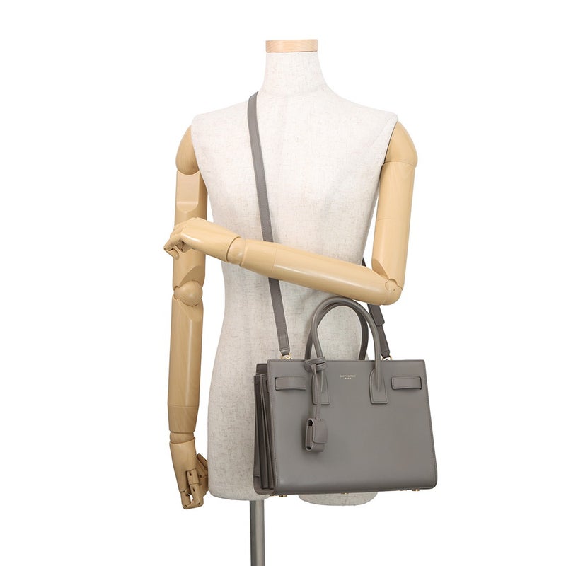 サンローランパリ ハンドバッグ ベイビー サックドジュール 421859 SAINT LAURENT PARIS 2way グレー