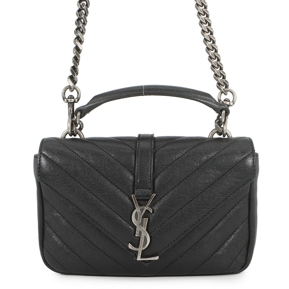 サンローランパリ チェーンウォレット カレッジ ミニ レザー 438492 SAINT LAURENT PARIS 財布 黒 サンローランパリ チェーンウォレット カレッジ ミニ レザー 438492