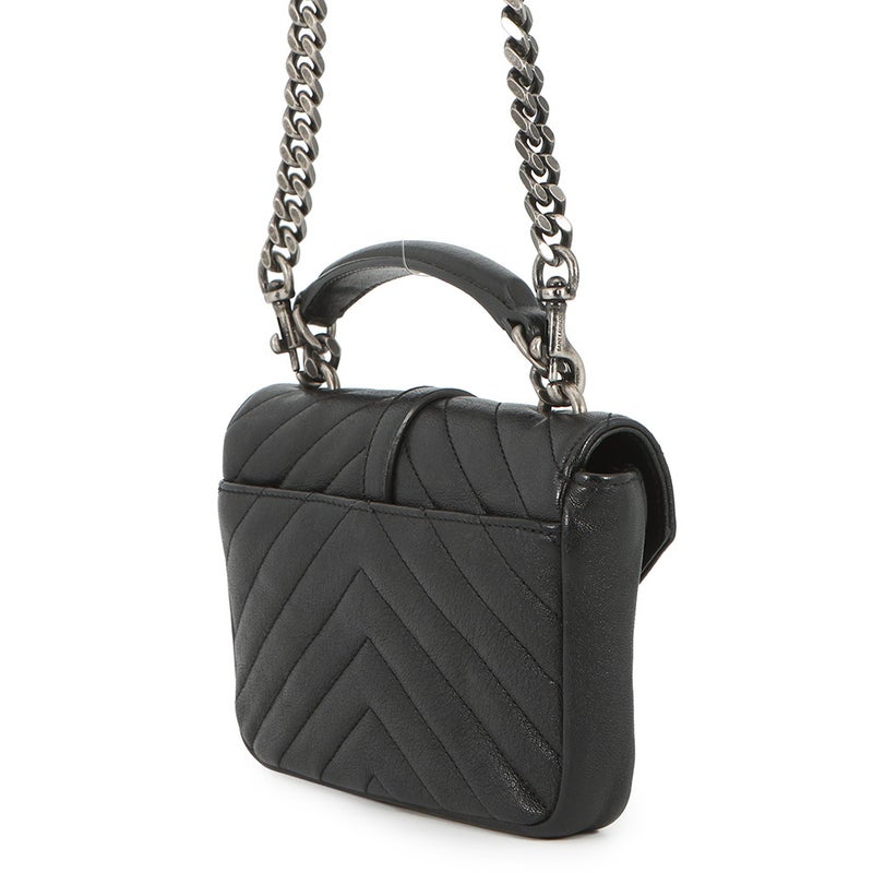 サンローランパリ チェーンウォレット カレッジ ミニ レザー 438492 SAINT LAURENT PARIS 財布 黒