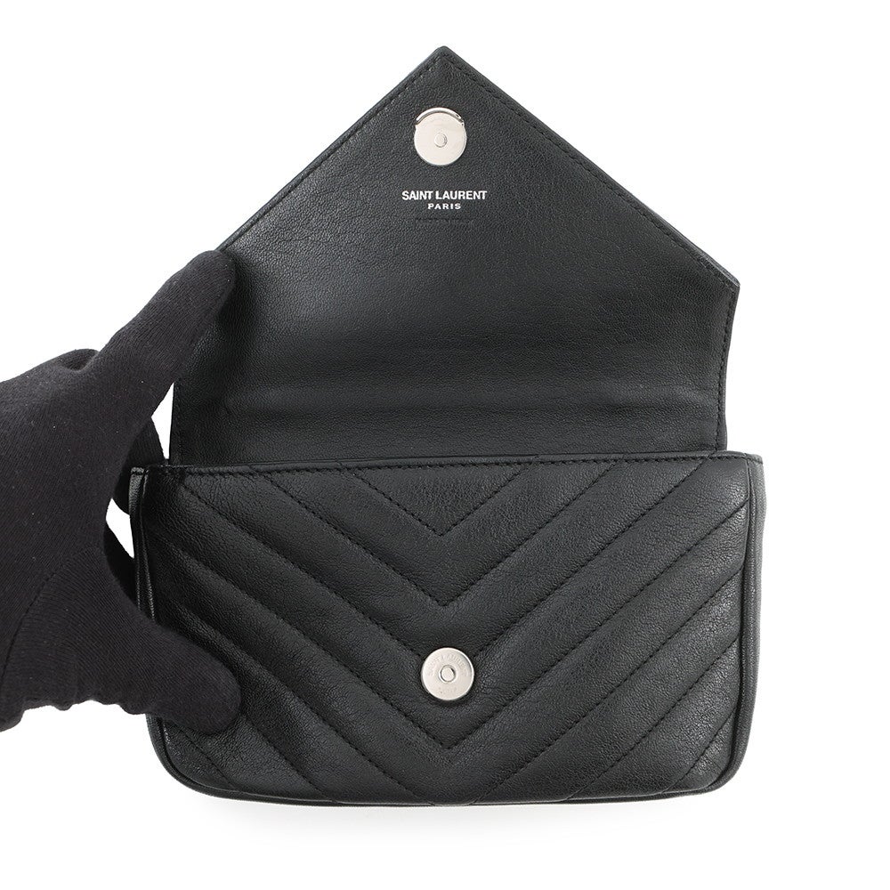 サンローランパリ チェーンウォレット カレッジ ミニ レザー 438492 SAINT LAURENT PARIS 財布 黒 サンローランパリ チェーンウォレット カレッジ ミニ レザー 438492