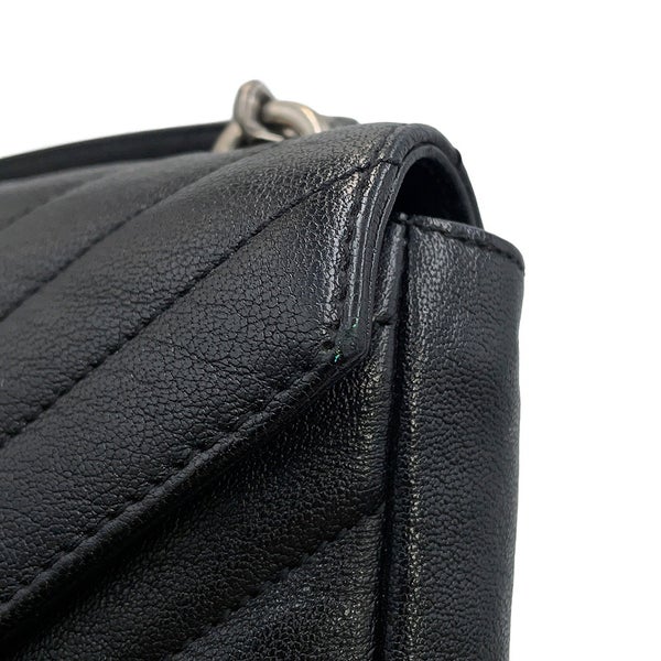 サンローランパリ チェーンウォレット カレッジ ミニ レザー 438492 SAINT LAURENT PARIS 財布 黒