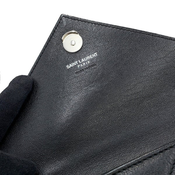 サンローランパリ チェーンウォレット カレッジ ミニ レザー 438492 SAINT LAURENT PARIS 財布 黒