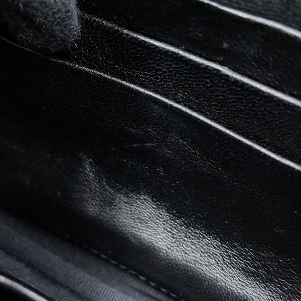サンローランパリ チェーンウォレット カレッジ ミニ レザー 438492 SAINT LAURENT PARIS 財布 黒