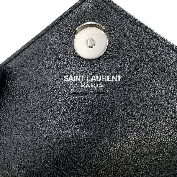 サンローランパリ チェーンウォレット カレッジ ミニ レザー 438492 SAINT LAURENT PARIS 財布 黒