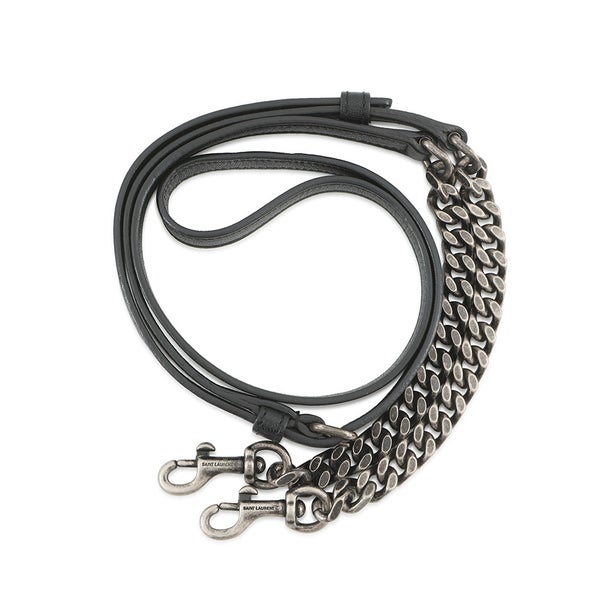 サンローランパリ チェーンウォレット カレッジ ミニ レザー 438492 SAINT LAURENT PARIS 財布 黒