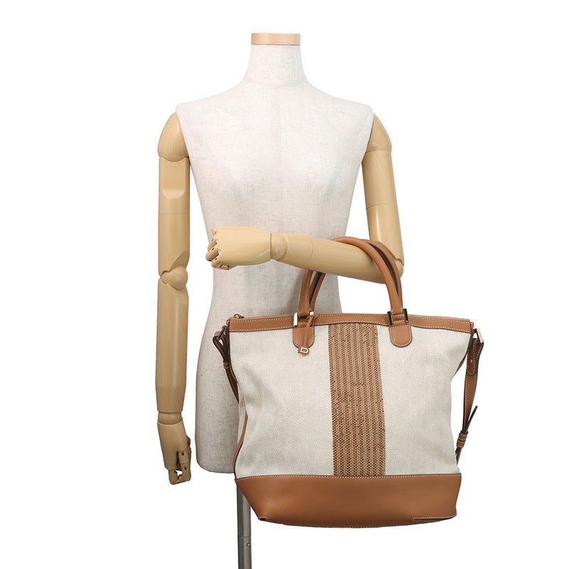 デルヴォー トートバッグ エブリーD キャンバス レザー DELVAUX 2way