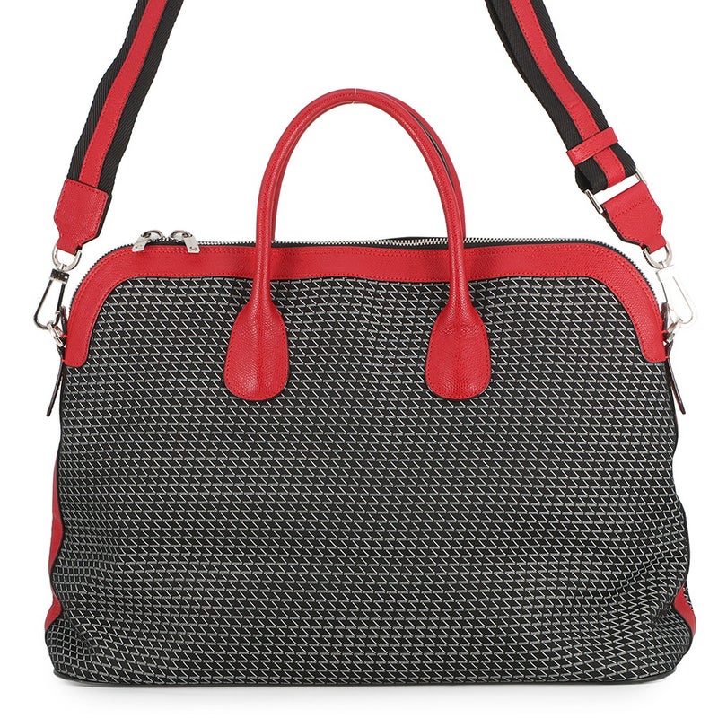 ヴァレクストラ ボストンバッグ K-VAL マイロゴ キャンバス レザー Valextra 2way