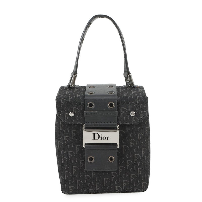 ディオール ハンドバッグ オブリーク ストリートシック バニティバッグ キャンバス ABB2496 Christian Dior トロッター 黒