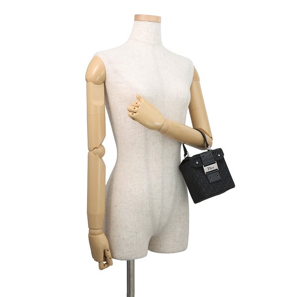 ディオール ハンドバッグ オブリーク ストリートシック バニティバッグ キャンバス ABB2496 Christian Dior トロッター 黒