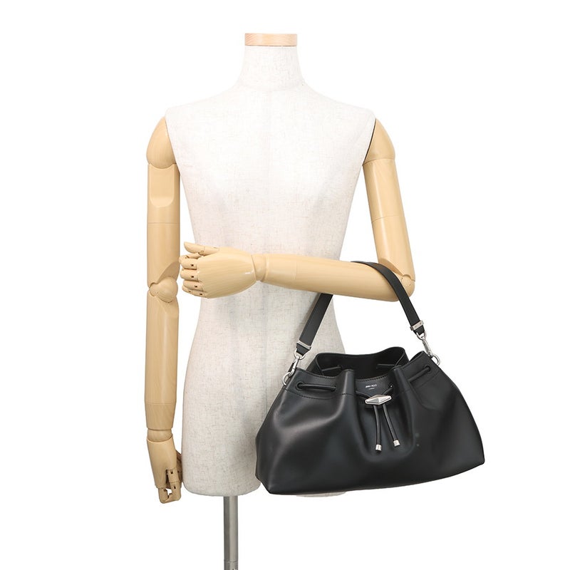 ジミーチュウ ハンドバッグ シンチ ミディアム カーフレザー BONBONBCKTEWHUT JIMMY CHOO 2way 黒