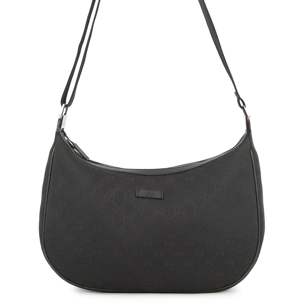 本物 グッチ GUCCI GGキャンバス ショルダーバッグ ブラック 106242 バッグ 中古 GUCCI - 本物 グッチ GUCCI GGキャンバス ショルダーバッグ ブラック