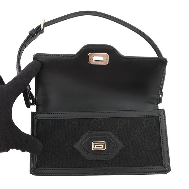 グッチ ハンドバッグ ルーチェ ミニ GGキャンバス レザー 790038 GUCCI バッグ 黒