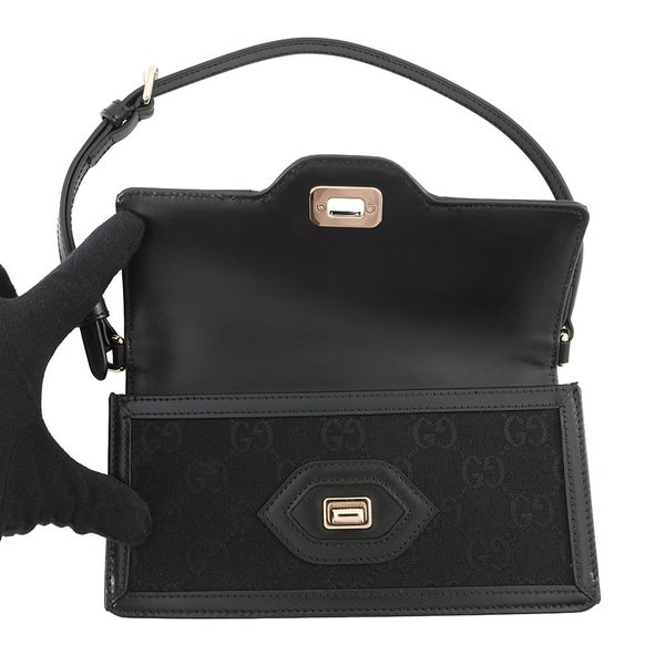 グッチ ハンドバッグ ルーチェ ミニ GGキャンバス レザー 790038 GUCCI バッグ 黒