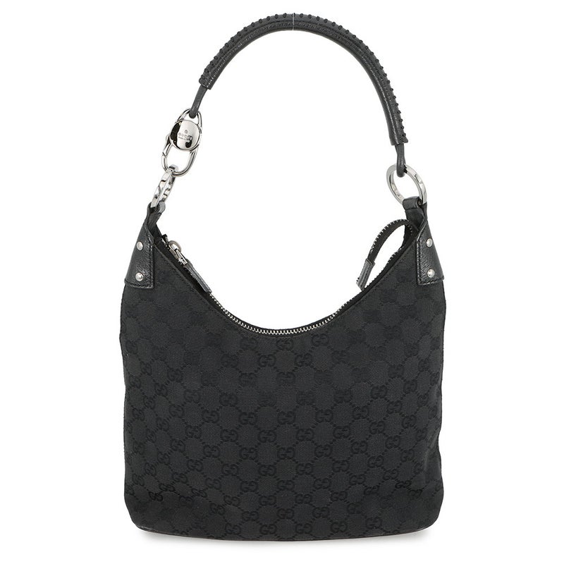 グッチ ショルダーバッグ GGキャンバス レザー 115003 GUCCI ワンショルダー 黒
