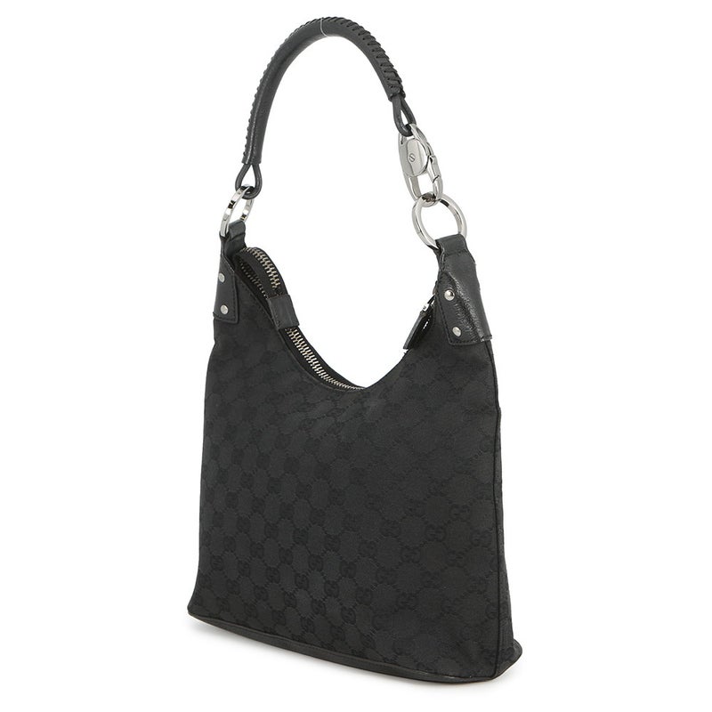 グッチ ショルダーバッグ GGキャンバス レザー 115003 GUCCI ワンショルダー 黒