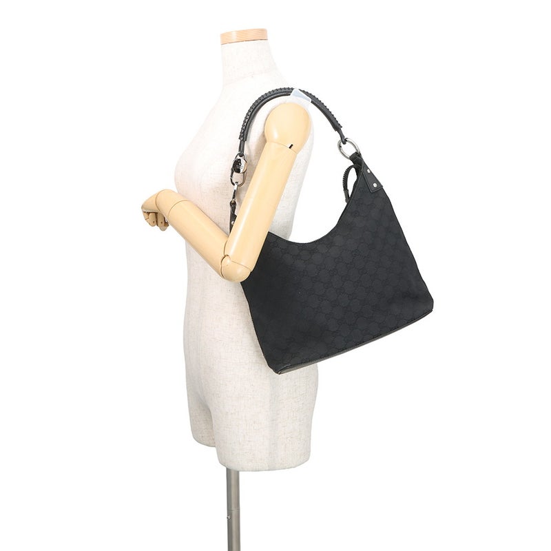 グッチ ショルダーバッグ GGキャンバス レザー 115003 GUCCI ワンショルダー 黒
