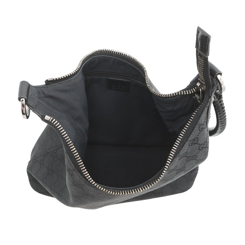 グッチ ショルダーバッグ GGキャンバス レザー 115003 GUCCI ワンショルダー 黒