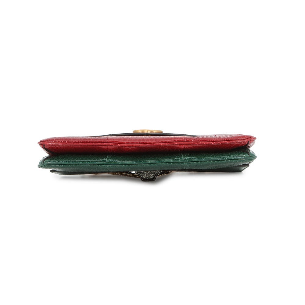 グッチ ショルダーバッグ タイガーヘッド ダブルフェイス パイソン型