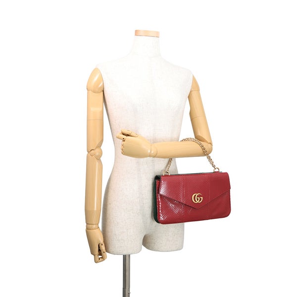グッチ ショルダーバッグ タイガーヘッド ダブルフェイス パイソン型押しレザー 524822 GUCCI バッグ